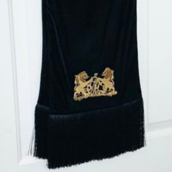 COPY - CLEVER CARRIAGE Velvet and Silk Fringe Wrap - Picture 3 of 3